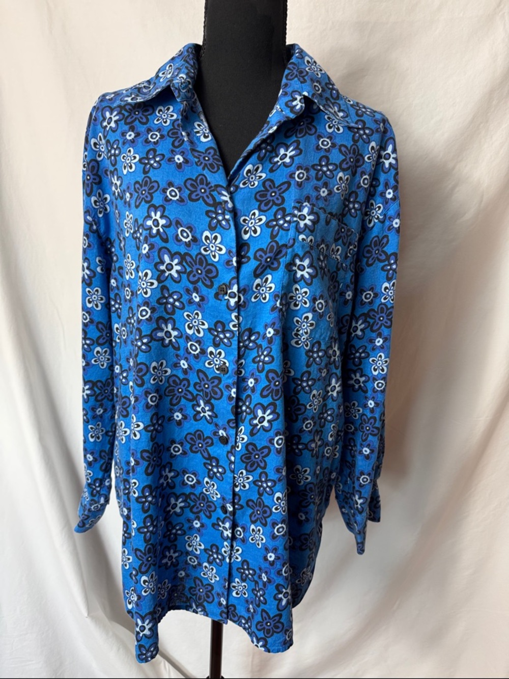 Marni Blue Floral Button-Down Shirt